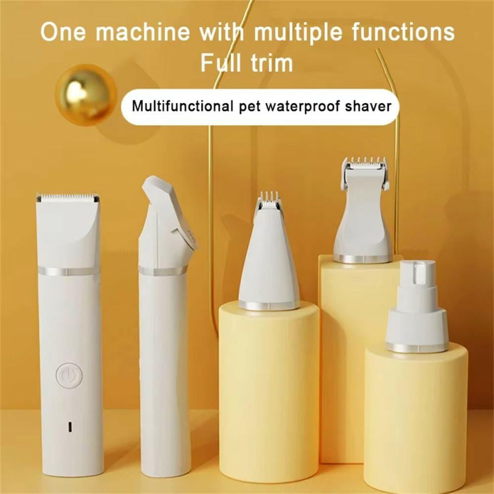 Low Noise Dog Clipper Kit with 5-in-1 Grooming Heads & Nail Grinder 2