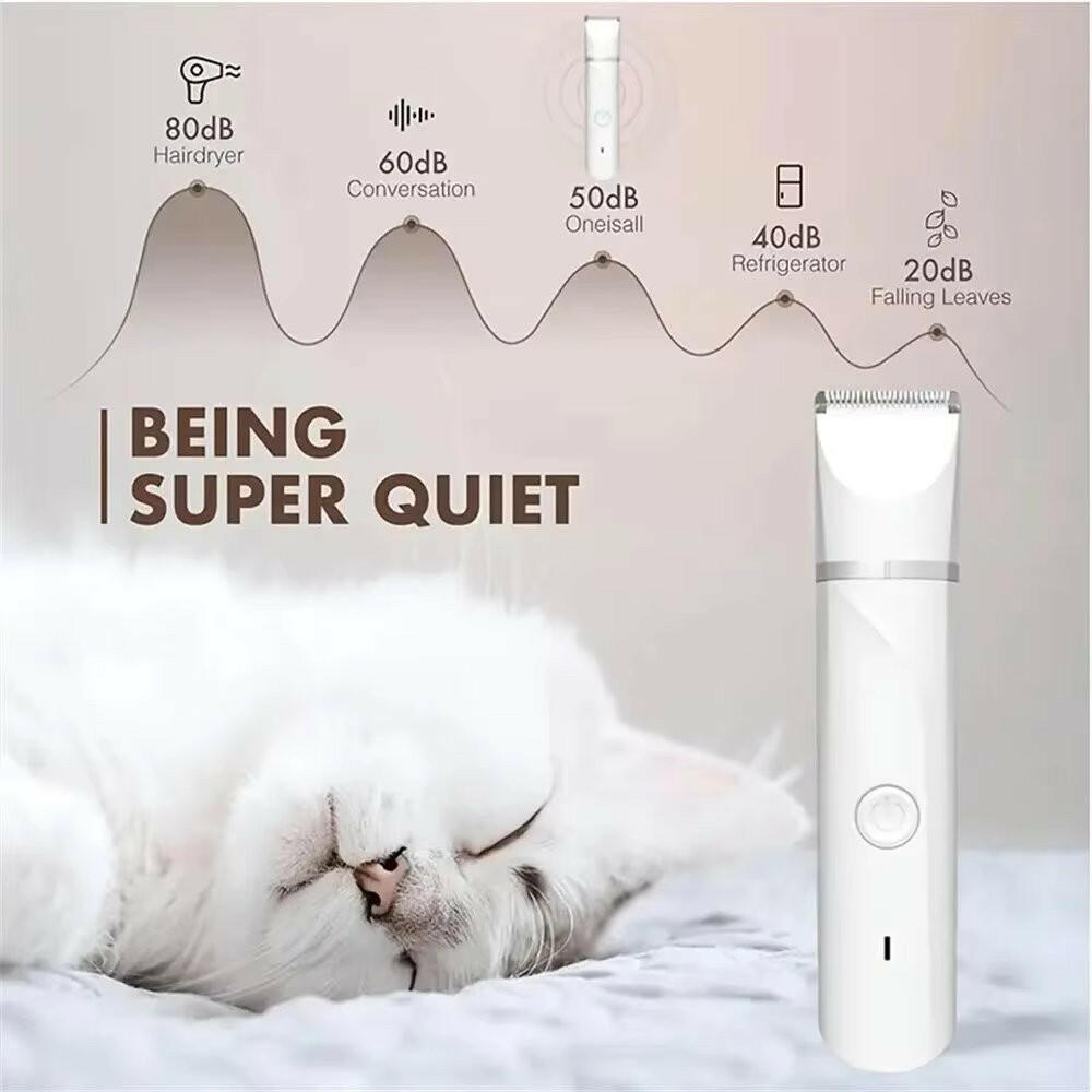 Low Noise Dog Clipper Kit with 5-in-1 Grooming Heads & Nail Grinder 4