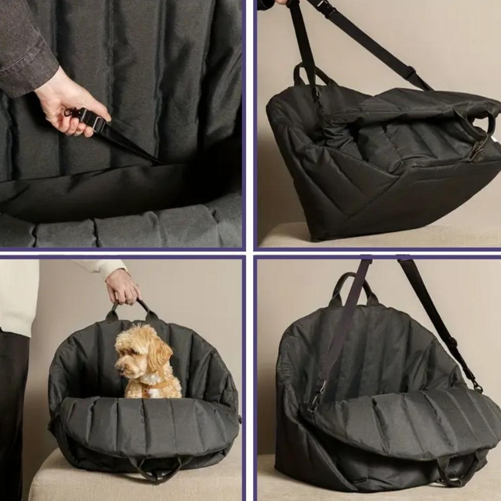 Luxury-3-in-1-Dog-Travel-Bag-Bed-Car-Seat-8