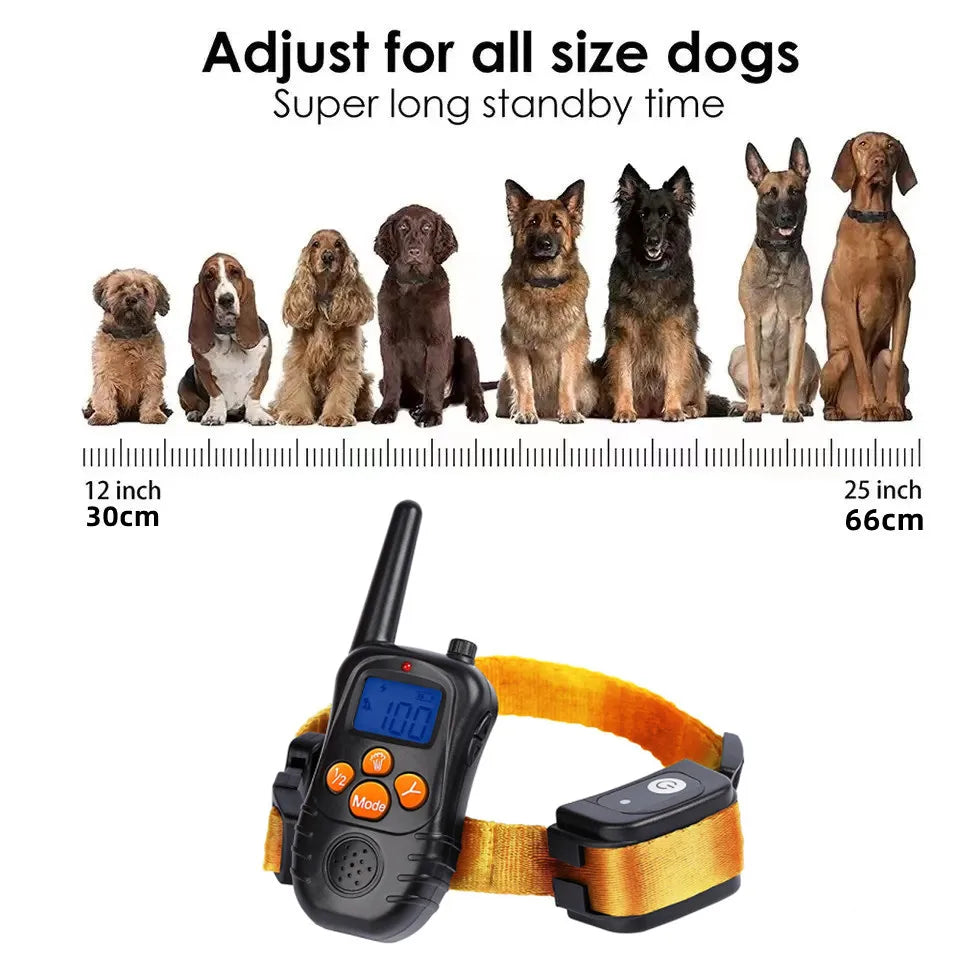 Waterproof & Rechargeable 300m Nylon Dog Training Collar with Remote 7