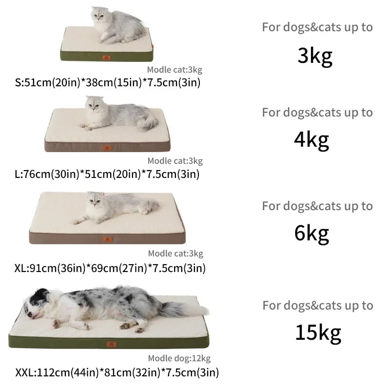 Fleece Dog Mattress with Moisture-Proof Washable Zipped Cover 5