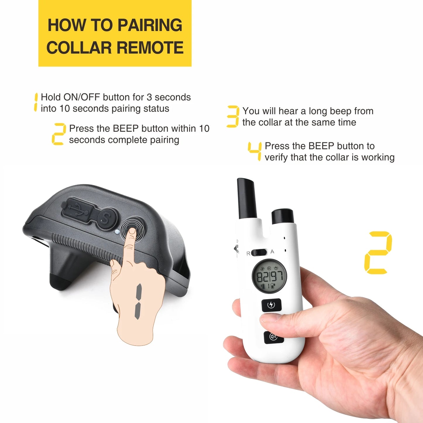 800m No Bark Dog Training Collar | Waterproof & Rechargeable 9
