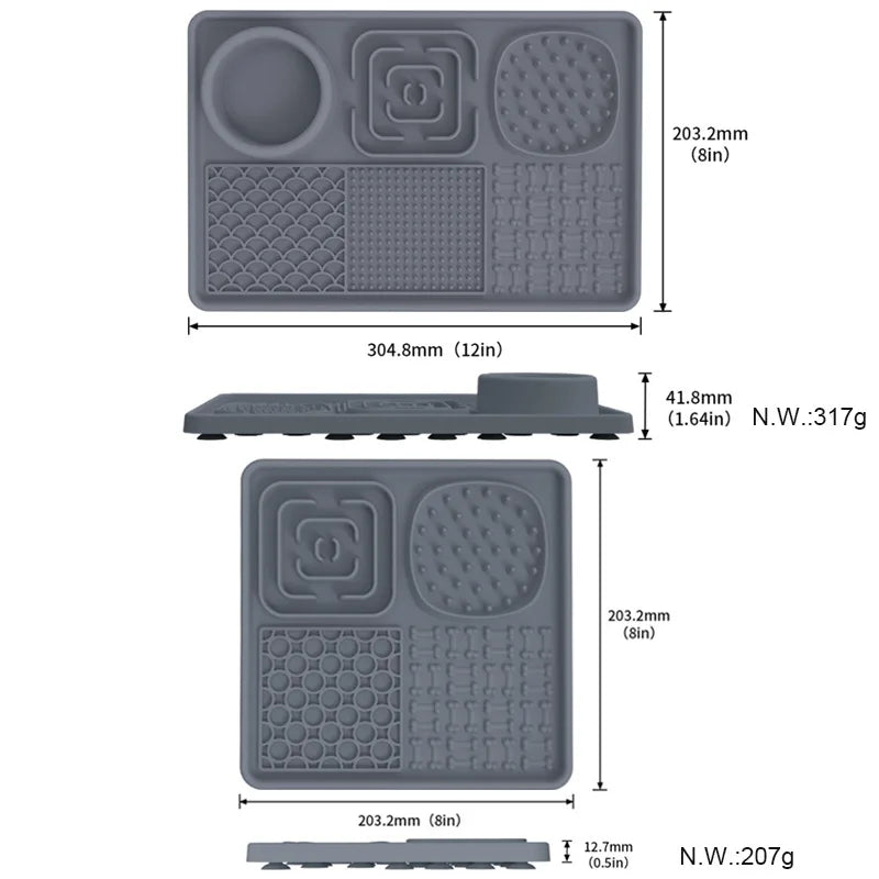 Silicone Dog Lick Mat for Interactive Slow Feeding | Non-Slip Pet Feeding Puzzle with Suction Cups 7