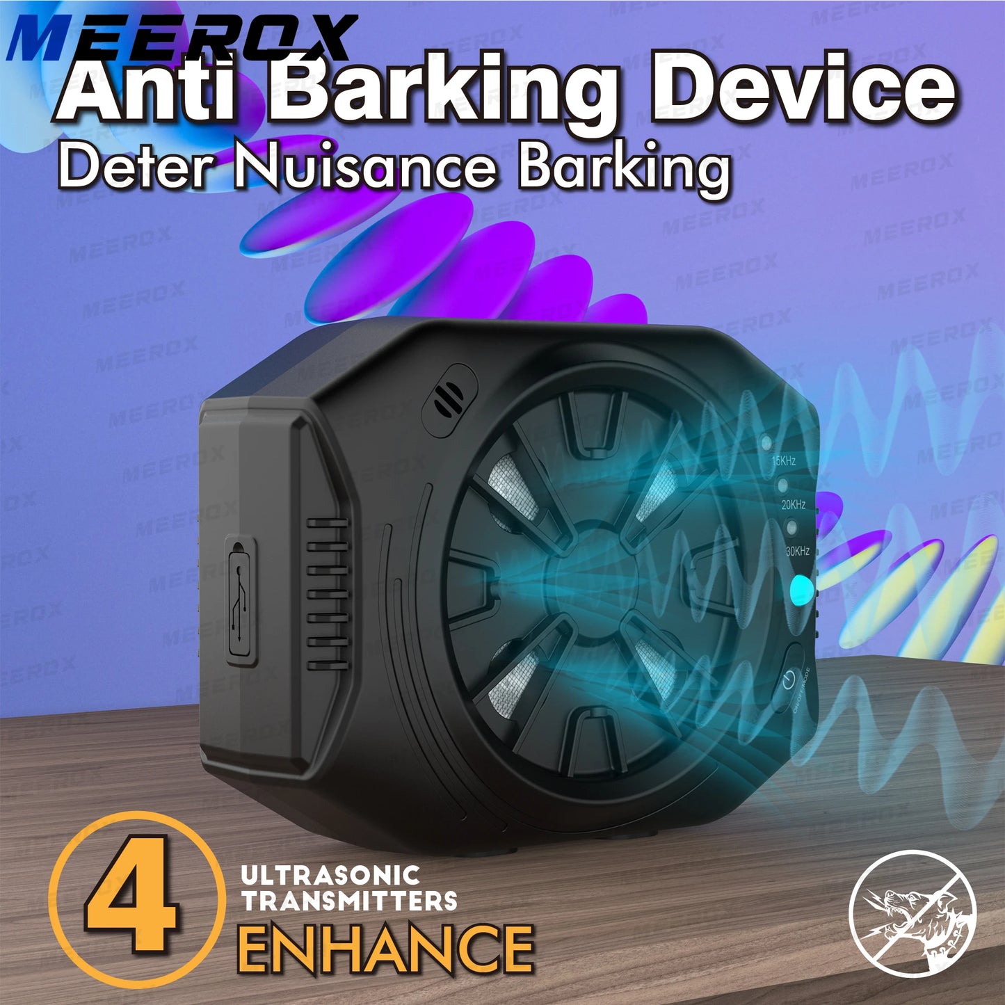 Waterproof Ultrasonic Dog Barking Deterrent Device for Indoor & Outdoor Use 4