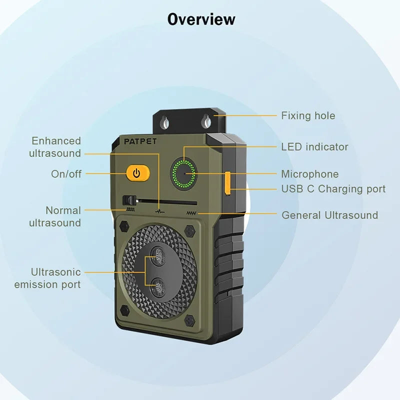 Waterproof Ultrasonic Dog Bark Stopper Device 5