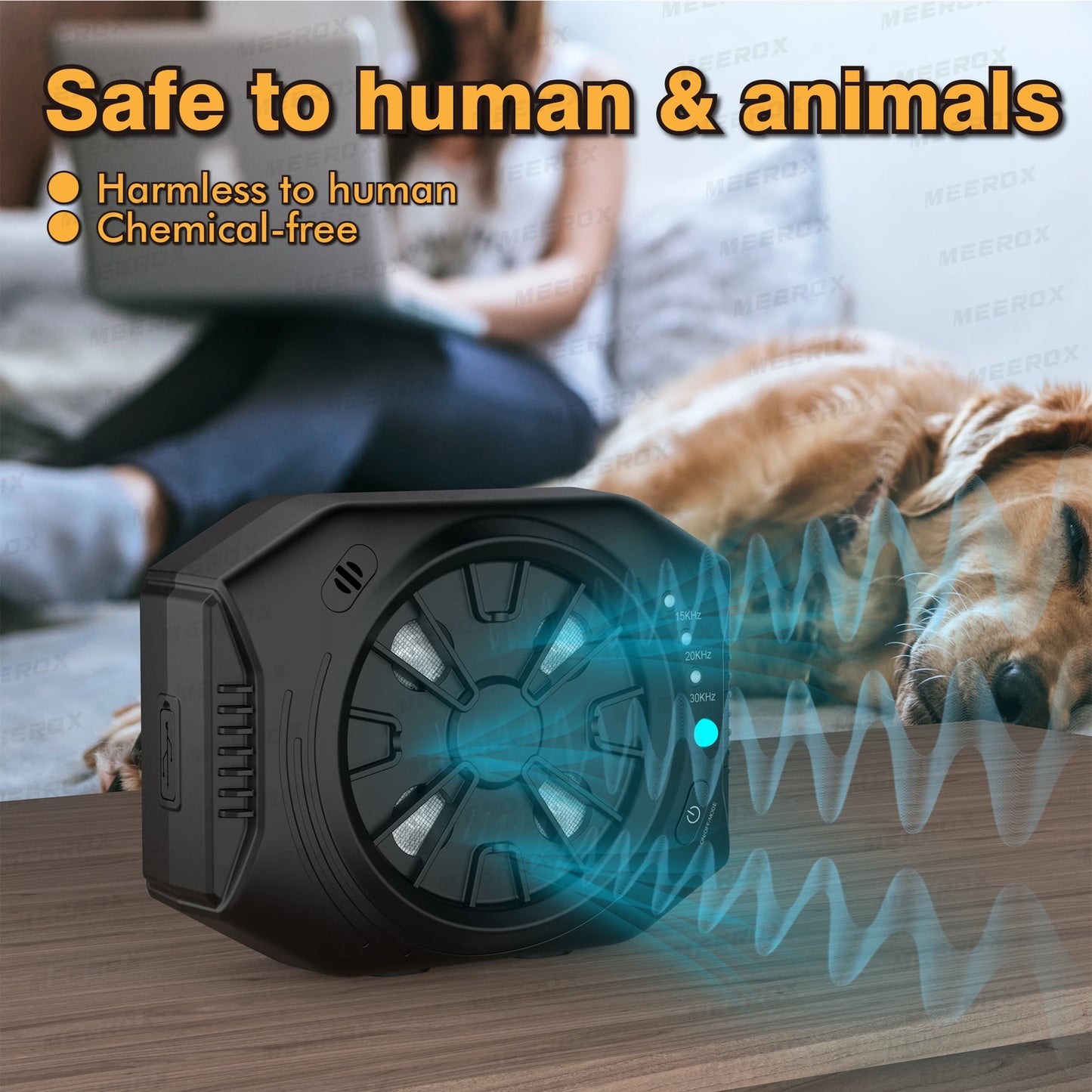 Waterproof Ultrasonic Dog Barking Deterrent Device for Indoor & Outdoor Use 8