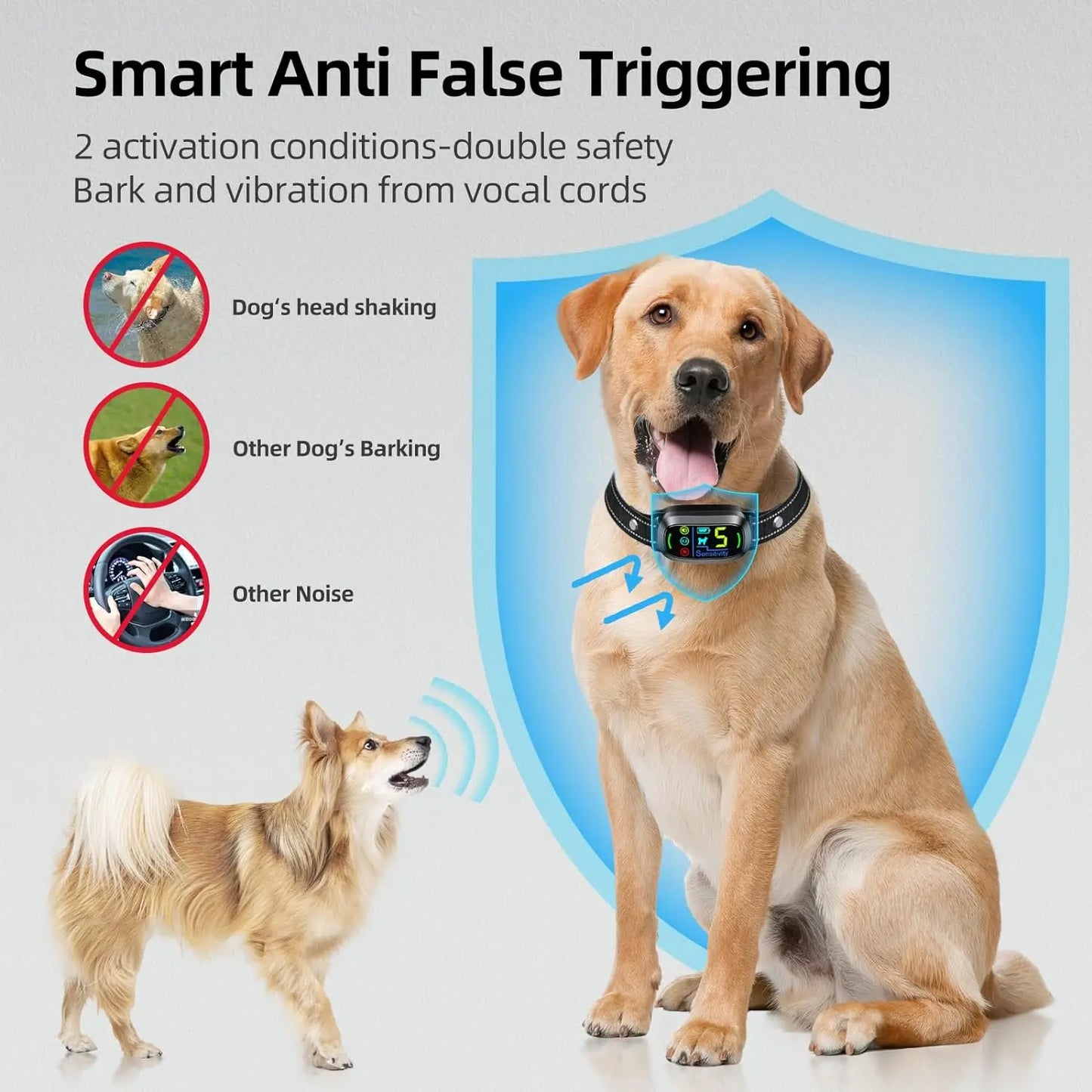 Smart Multi-Functional Dog Training Collar with Adjustable Sensitivity Levels 5