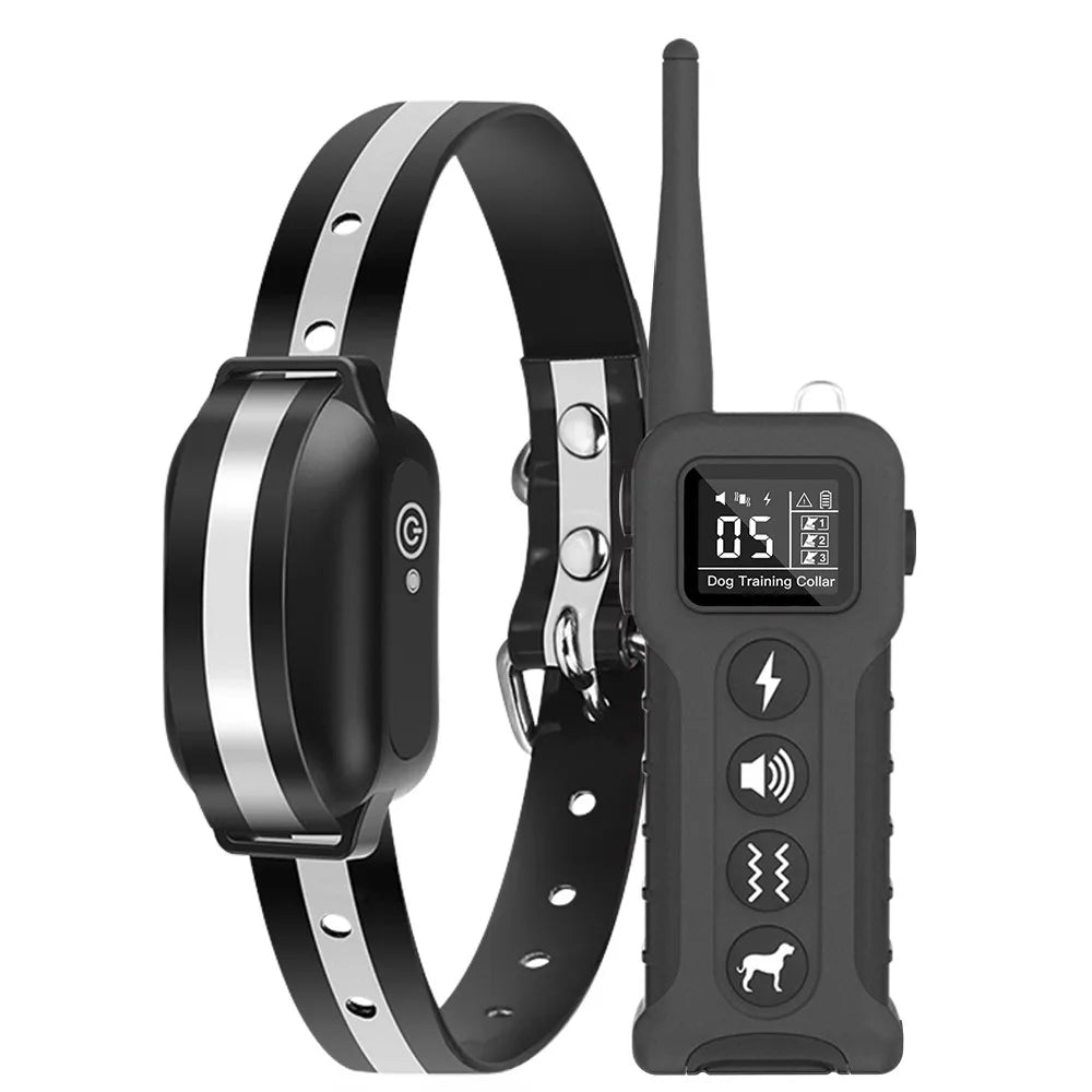 1000m Dog Training Collar with Remote Control for Up to 3 Dogs 1
