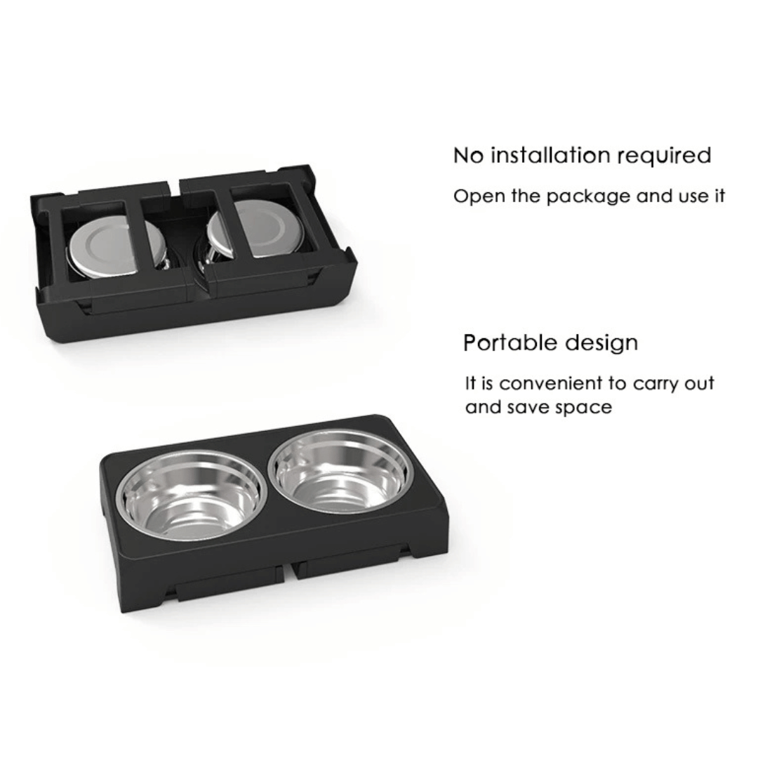 Adjustable Elevated Dog Feeding Station & Stainless Steel Dog Bowls 9