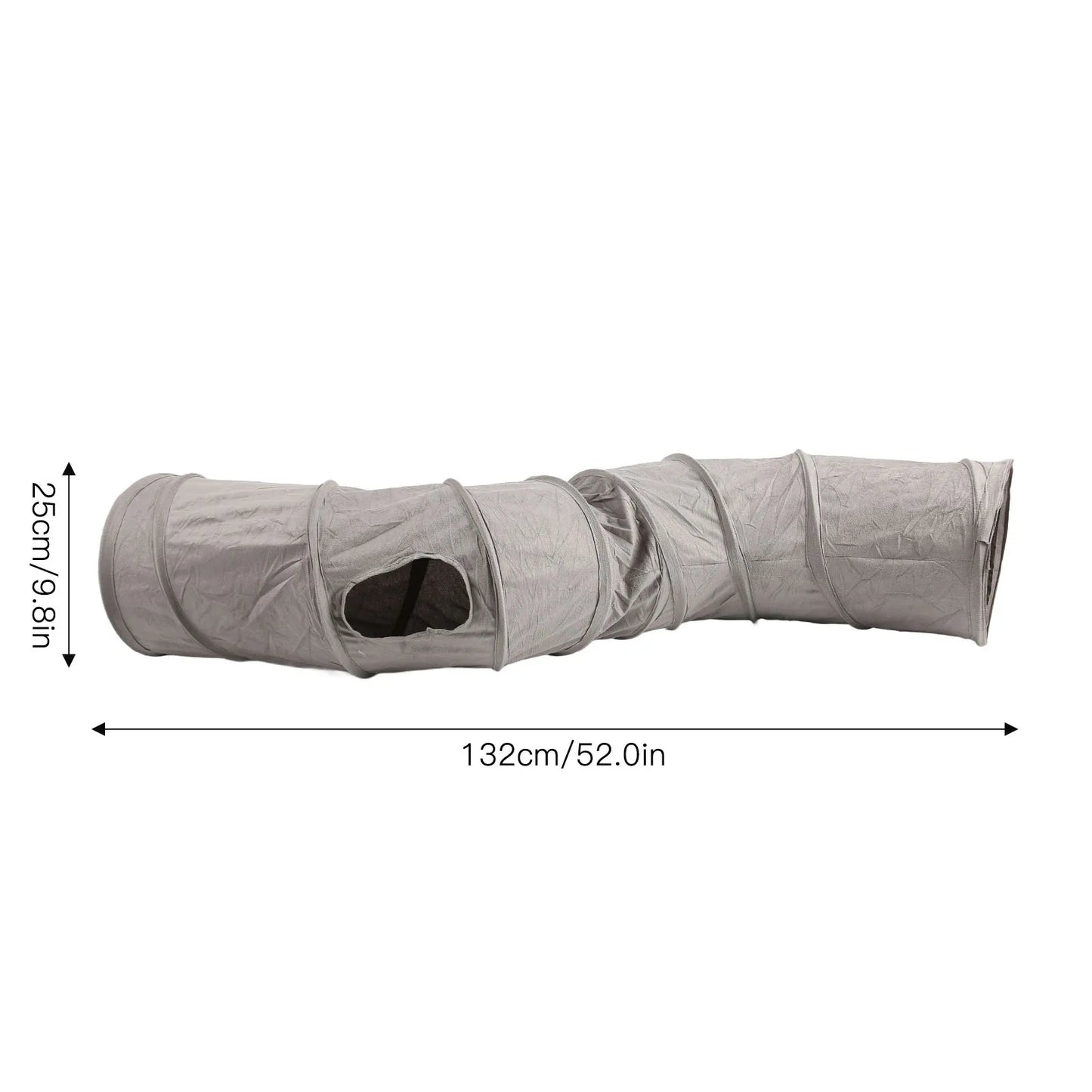 Pop-Up Cat Tunnel with Crinkle Material | Foldable & Portable Cat Play Tube
