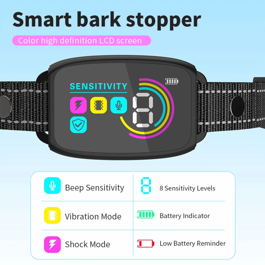 Automatic Anti-Bark Collar for Dog Training with Waterproof Digital Display 3