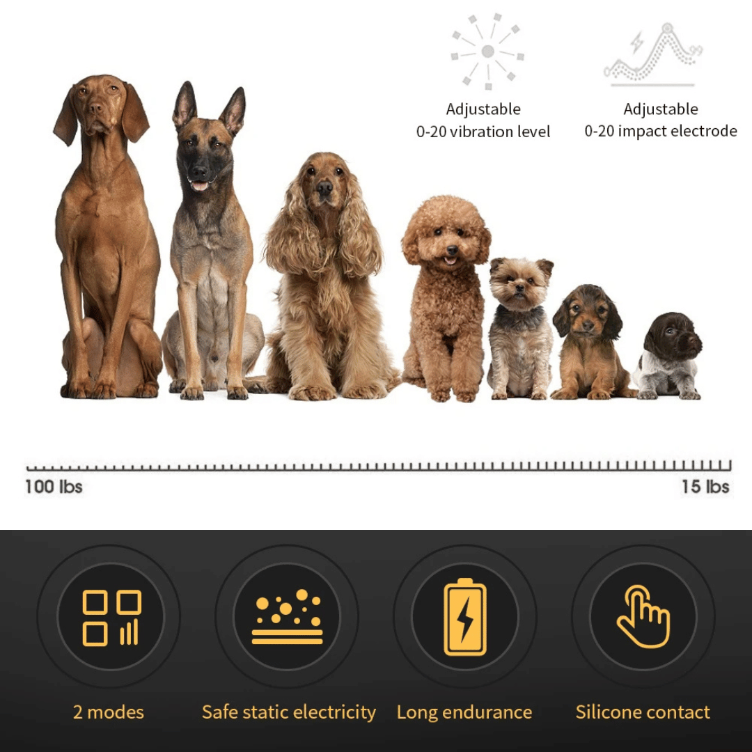 Automatic Anti-Bark Dog Training Collar with Humane Static Shock & Sound 10