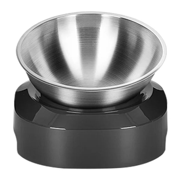 Raised & Tilted Cat & Puppy Feeding Station with Single or Double Stainless Steel Bowls 2