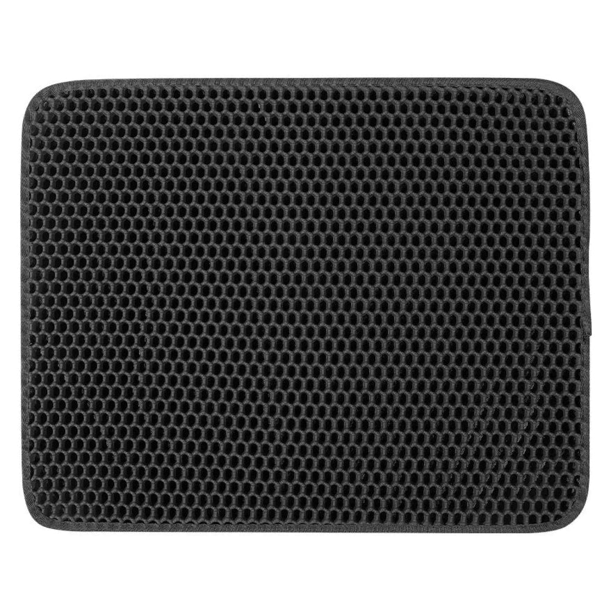 Honeycomb-Style Cat Litter Box Mat with Waterproof Double Layer to Trap Litter & Moisture