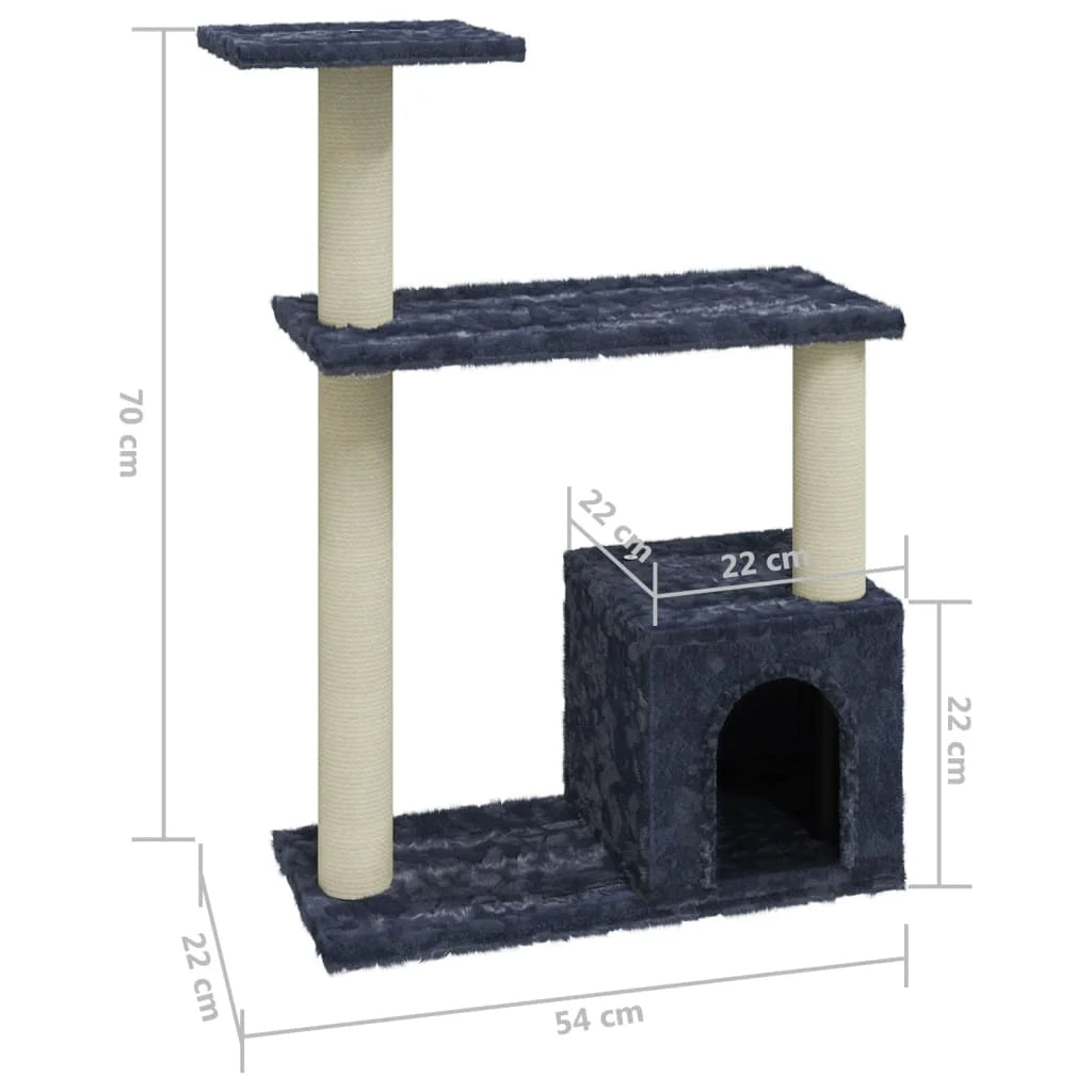 Dark Grey Cat Tree with Condo, 2 Perches & Scratching Posts 7