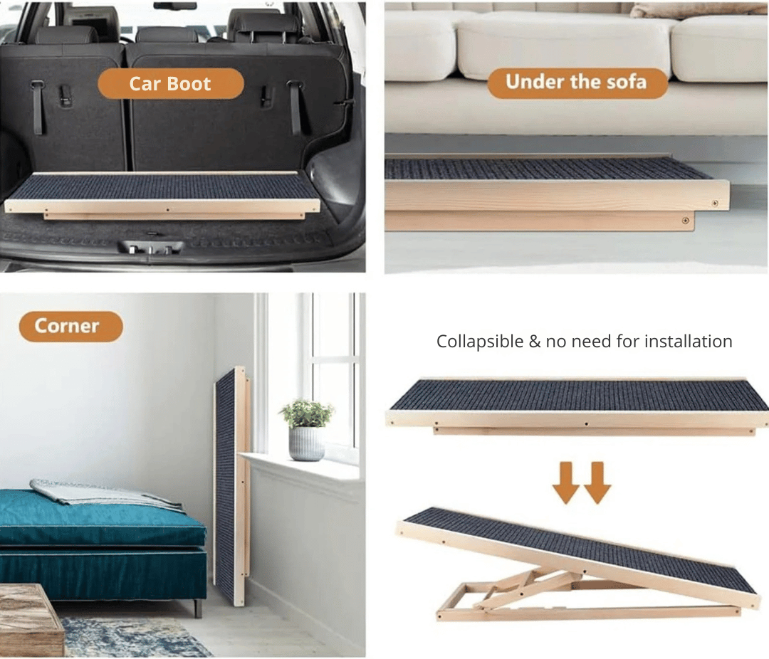 Easy-Storage Adjustable Wooden Dog Ramp 4