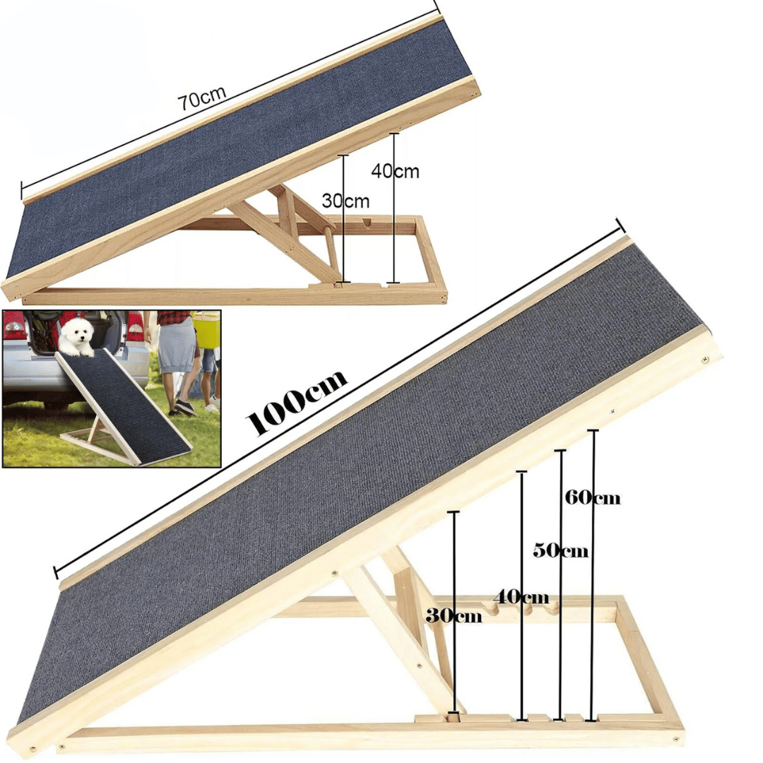 Easy-Storage Adjustable Wooden Dog Ramp 6