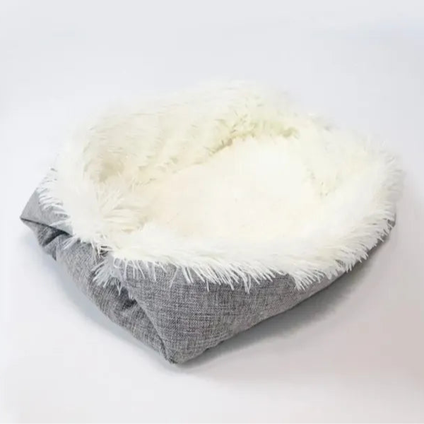 Furry Plush Foldable Cat Sleeping Nest & Mat 1
