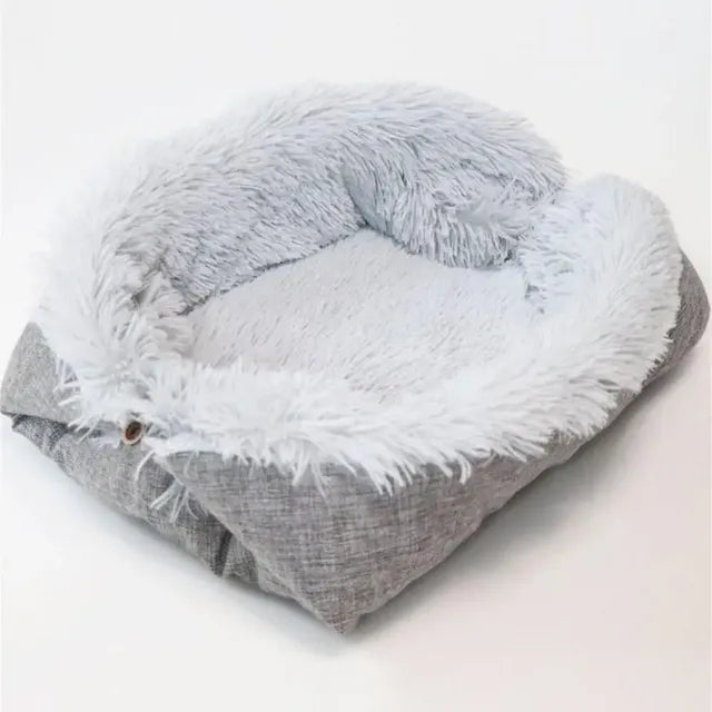 Furry Plush Foldable Cat Sleeping Nest & Mat 4