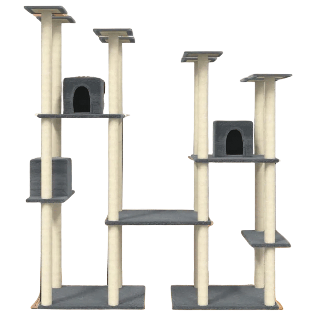 Giant 5ft 9in Tall Cat Tree with Plush Condos, Perches & Scratching Posts 7