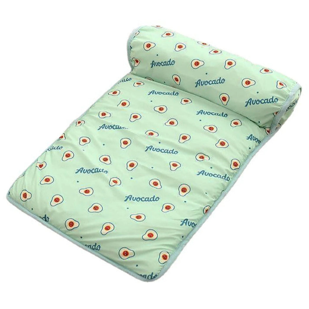Cute Dog Cooling Mat Pad with Head Support | Breathable & Machine Washable 1