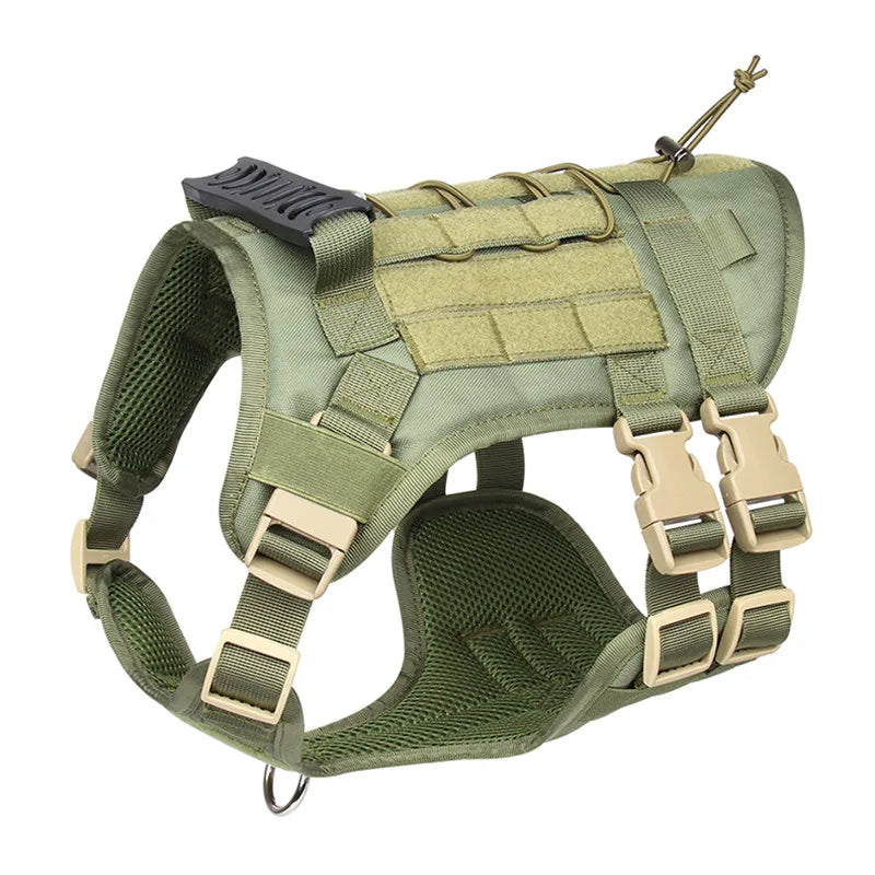 Robust Military-Style Dog Harness with Rubber Handle & Pouch | Tactical Dog Training Vest 5