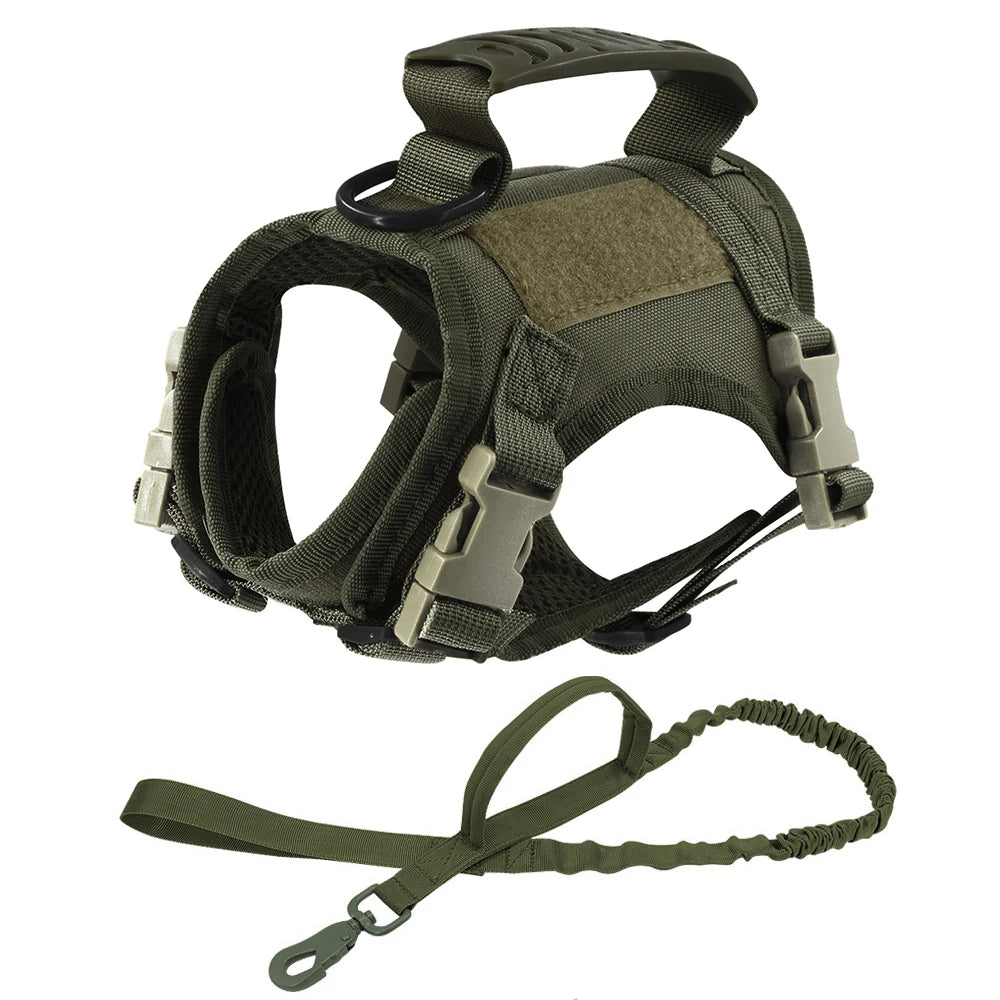 Military-Style Tactical Cat Harness & Leash 6