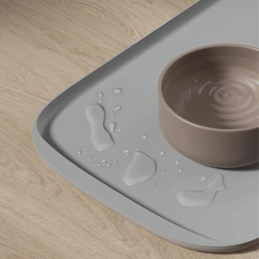 No-Spill Silicone Cat Food & Dog Bowl Mat with Raised Edges 7