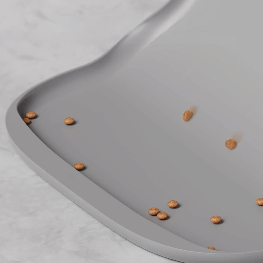 No-Spill Silicone Cat Food & Dog Bowl Mat with Raised Edges 9