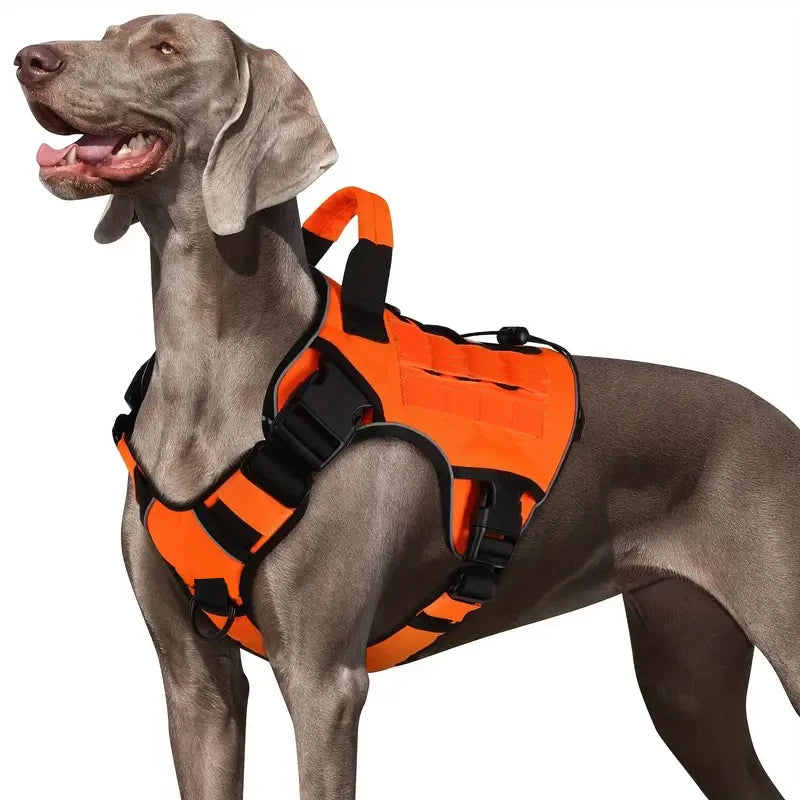 Military-Style Dog Harness Tactical Vest with Handle & No-Pull Clip 4