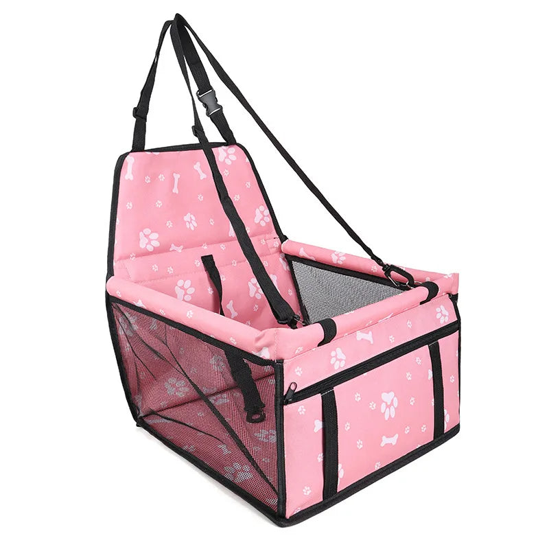 Stable Quick-Release Dog Car Seat Basket with Breathable Mesh Sides 2