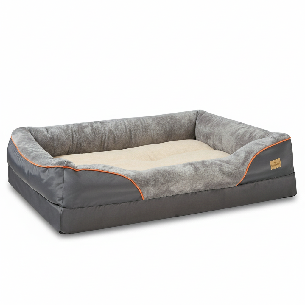 Extra-Large Orthopedic Memory Foam Dog Bed for Large Dogs