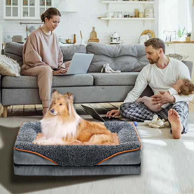 Premium Comfort & Calming Dog Bolster Bed with Zipper 10