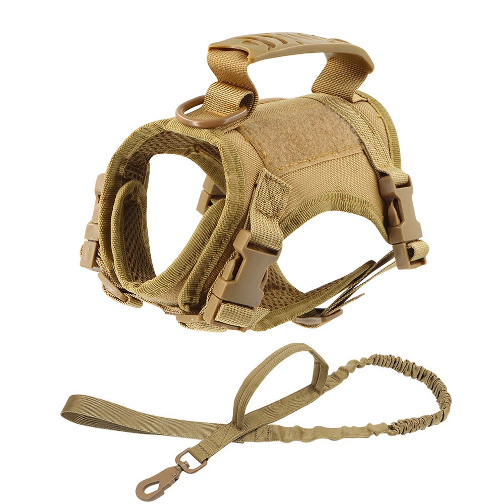 Military-Style Tactical Cat Harness & Leash 9