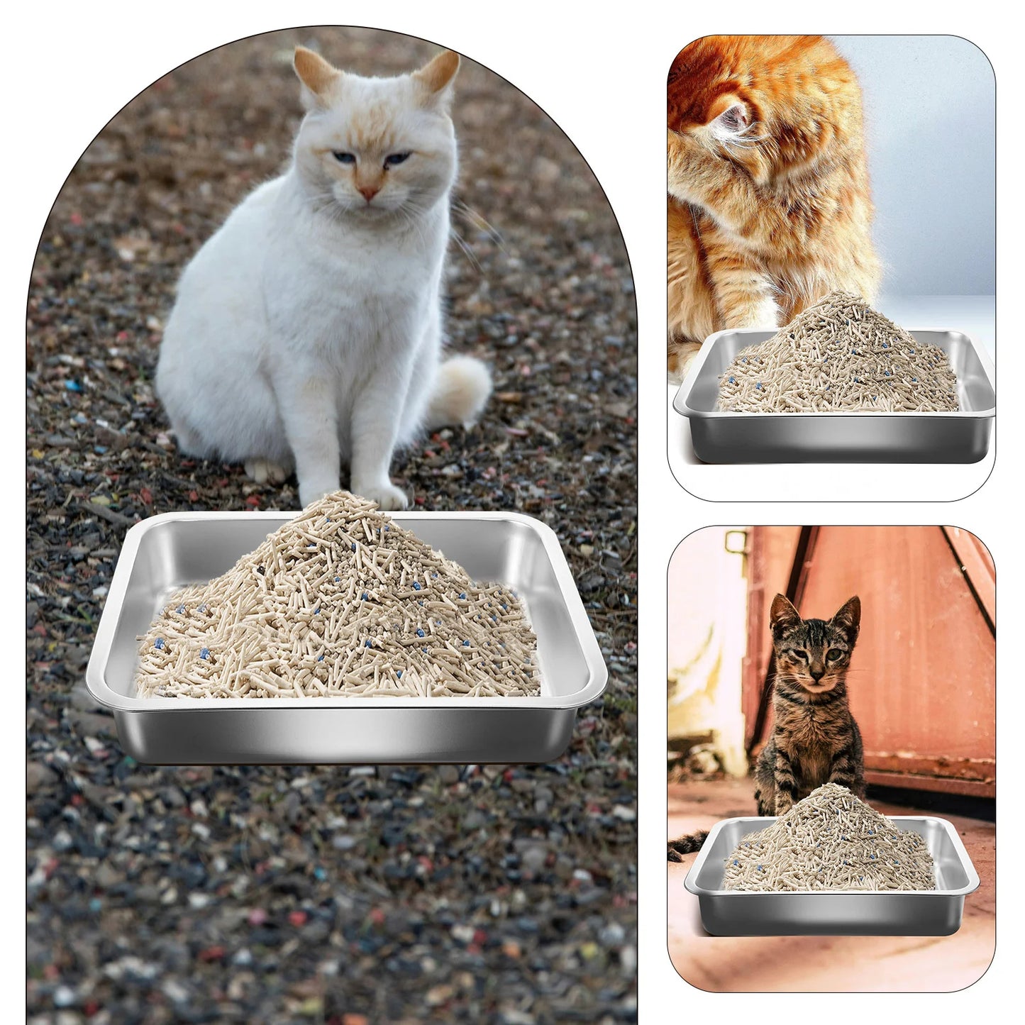 Stainless Steel Cat Litter Tray 7