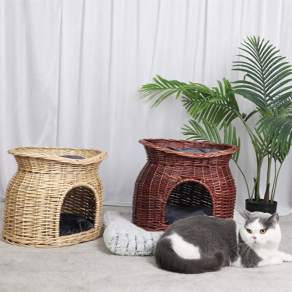 Wicker Cat House Basket 2