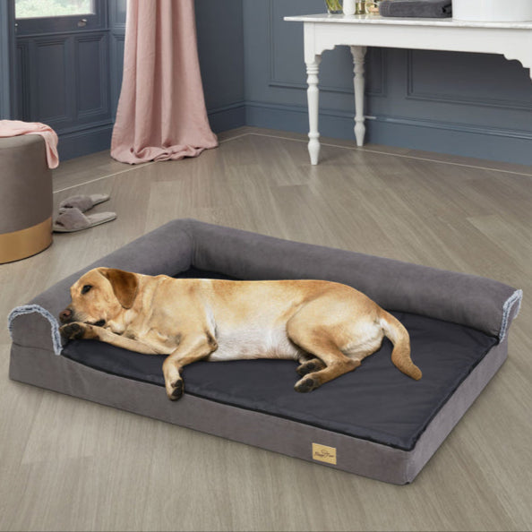 XL Orthopedic Memory Foam Dog Bolster Bed for Large Dogs 1