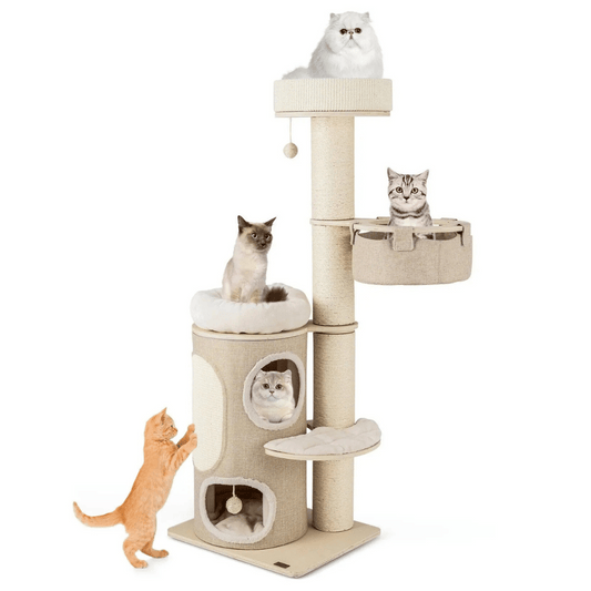 1.5 Metre Cat Tree Tower with 2-Storey Condo, Plush Perches & Scratching Post 1