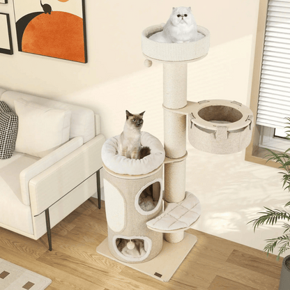1.5 Metre Cat Tree Tower with 2-Storey Condo, Plush Perches & Scratching Post 2