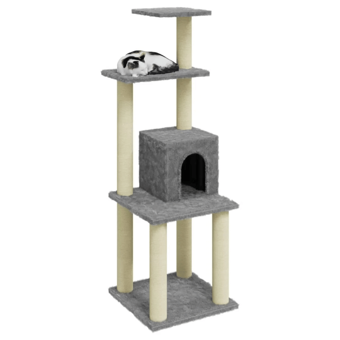 1 Metre Cat Tree Tower with Condo, Perches & Scratching Posts 1