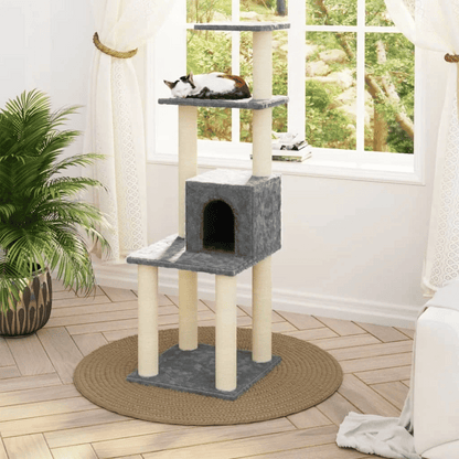 1 Metre Cat Tree Tower with Condo, Perches & Scratching Posts 2