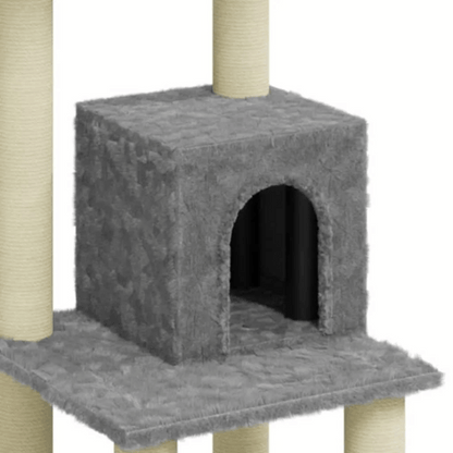 1 Metre Cat Tree Tower with Condo, Perches & Scratching Posts 3