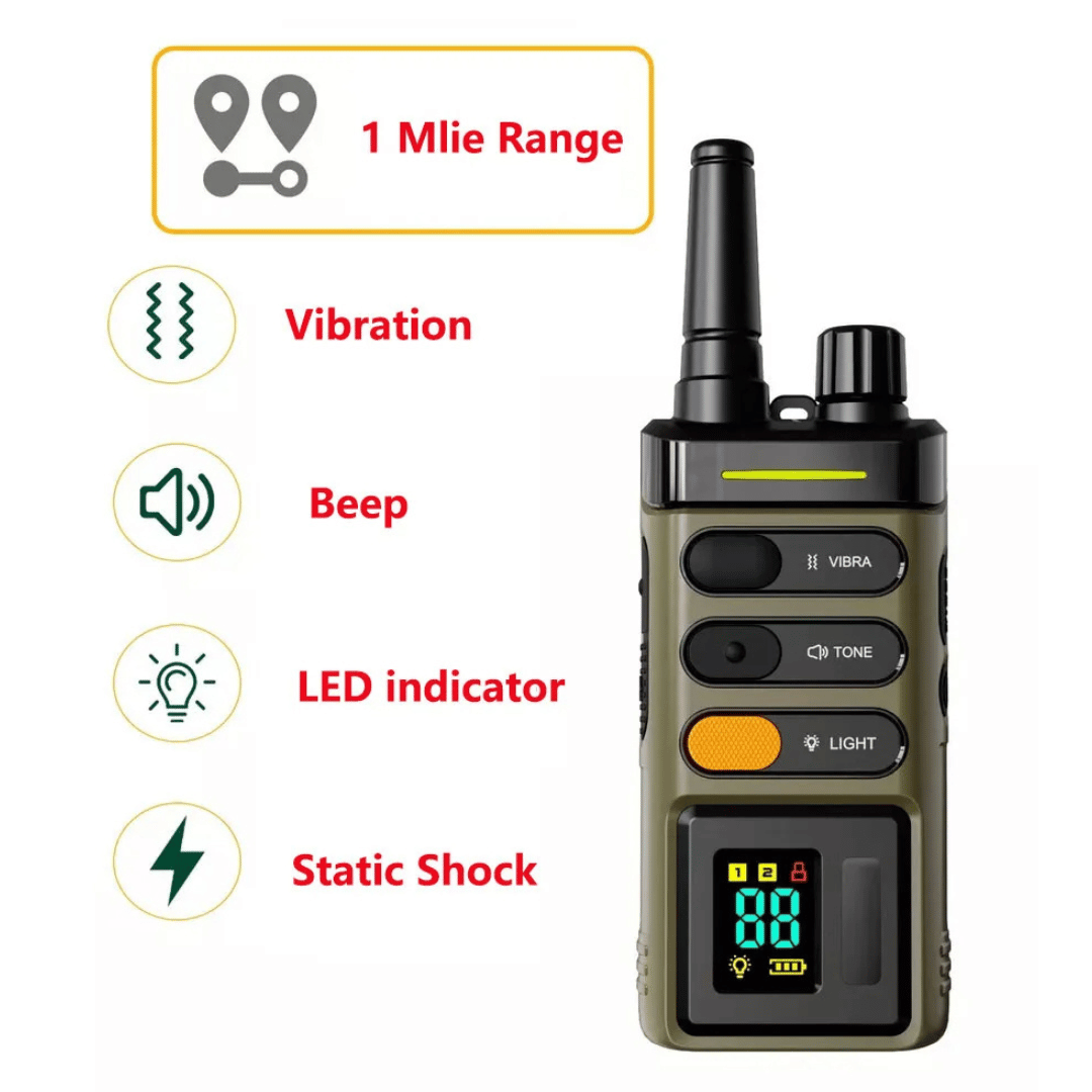 1 Mile Range Remote Dog Training Collar for Big & XL Dogs 7