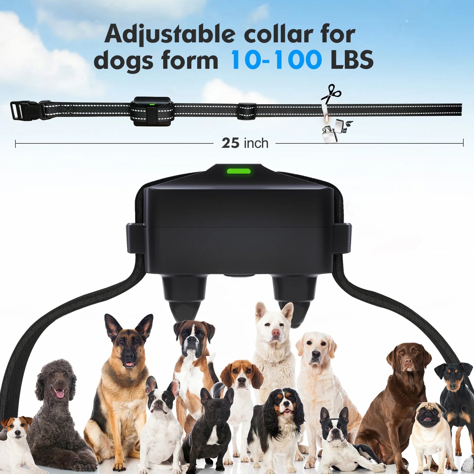 1000m Anti-Bark Electric Dog Collar with 3 Training Modes 4