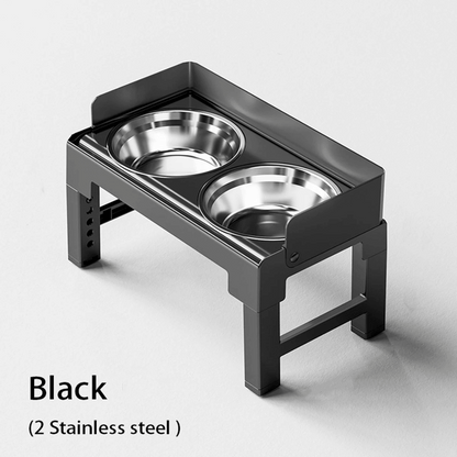 Adjustable Raised Dog Feeding Station with Stainless Steel & Slow-Feeding Bowls 3