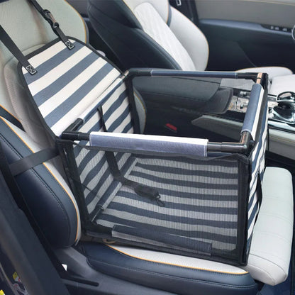 Sturdy Dog Car Seat Travel Basket with Breathable Mesh Sides 7