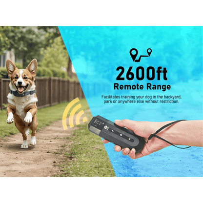 800m Remote Controlled Dog Training Collar | Rechargeable Shock, Vibration & Beep E-Collar