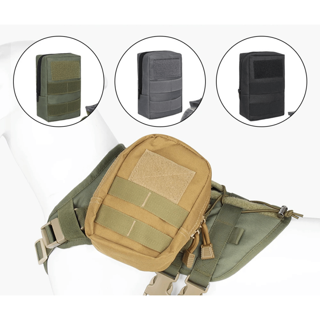 Robust Military-Style Dog Harness with Rubber Handle & Pouch | Tactical Dog Training Vest 20
