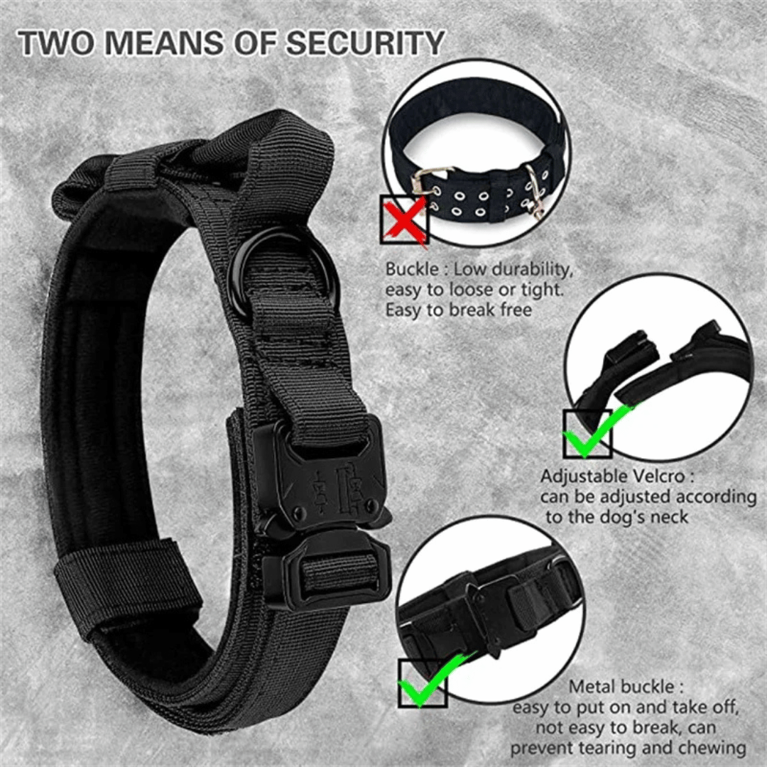 Heavy Duty Military-Style Tactical Dog Collar 24