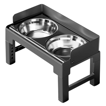 Adjustable Raised Dog Feeding Station with Stainless Steel & Slow-Feeding Bowls 2